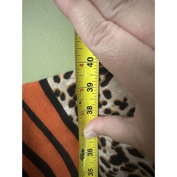 Anthropologie Do Everything In Love Kimono Duster Red Orange Chevron Fringe Open - Picture 7 of 10